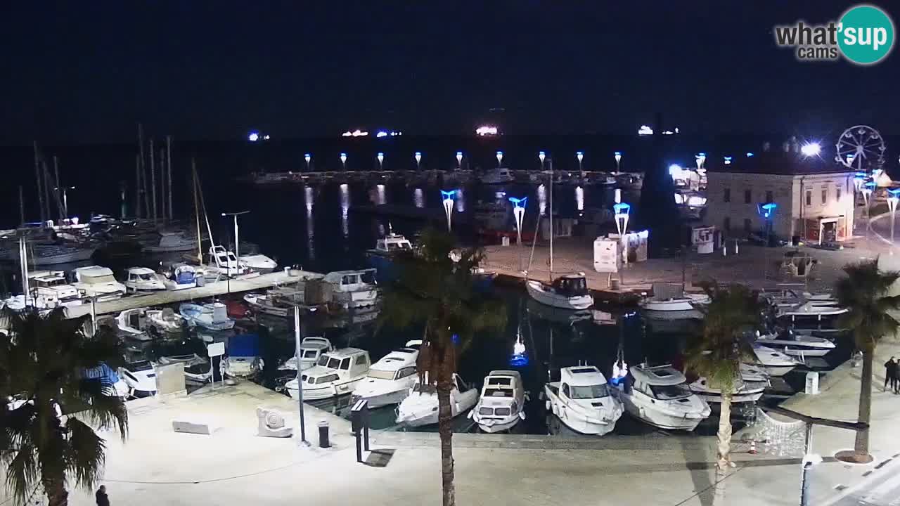 Camera en vivo Koper – puerto deportivo y paseo marítimo desde el Hotel Grand Koper