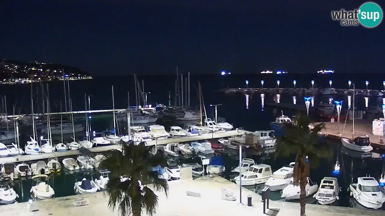 Camera en vivo Koper – puerto deportivo y paseo marítimo desde el Hotel Grand Koper