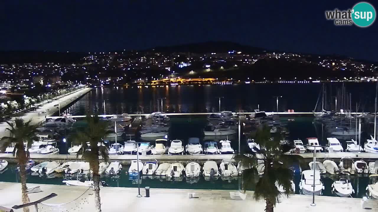 Webcam Koper – Panorama de la marina et de la promenade depuis le Grand Hotel Koper