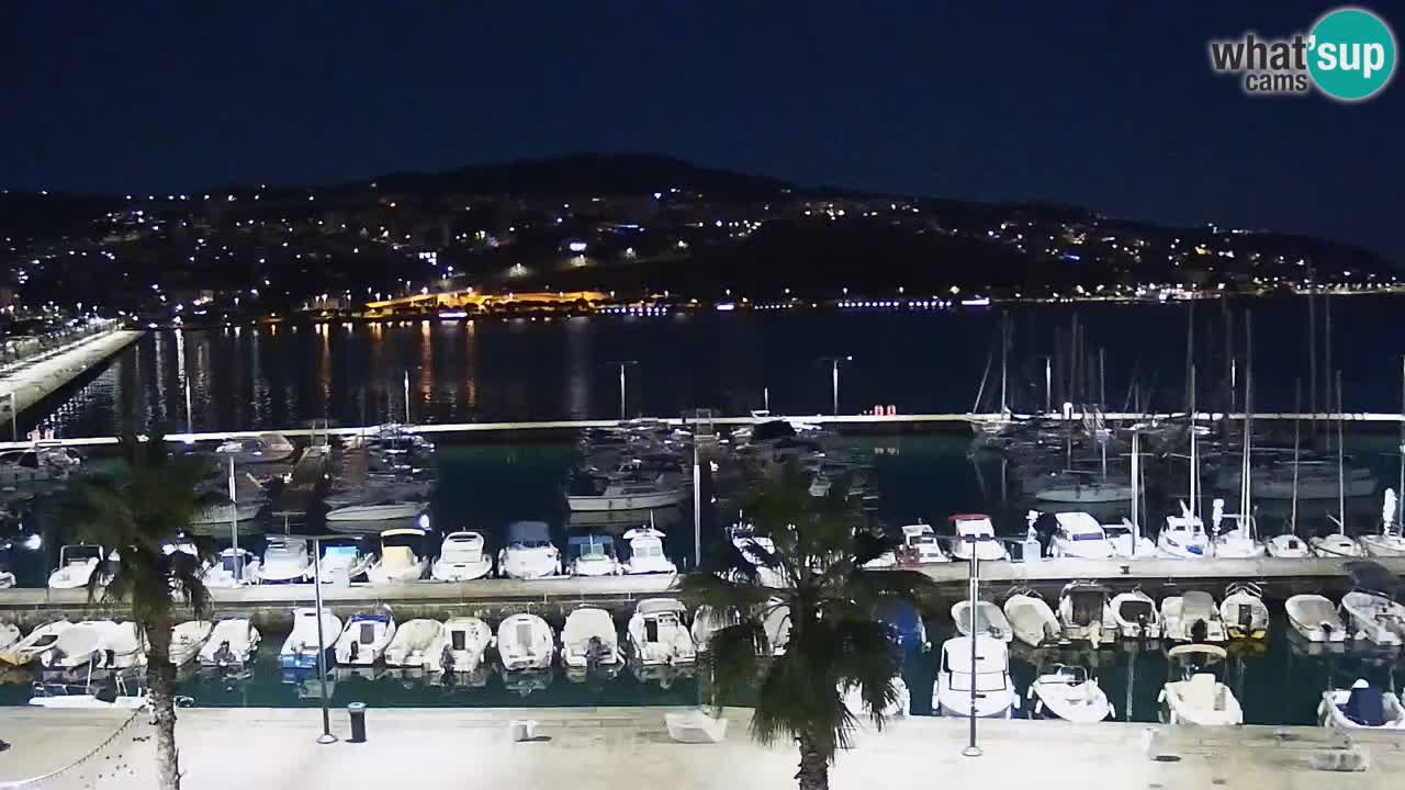 Webcam Koper – Panorama de la marina et de la promenade depuis le Grand Hotel Koper