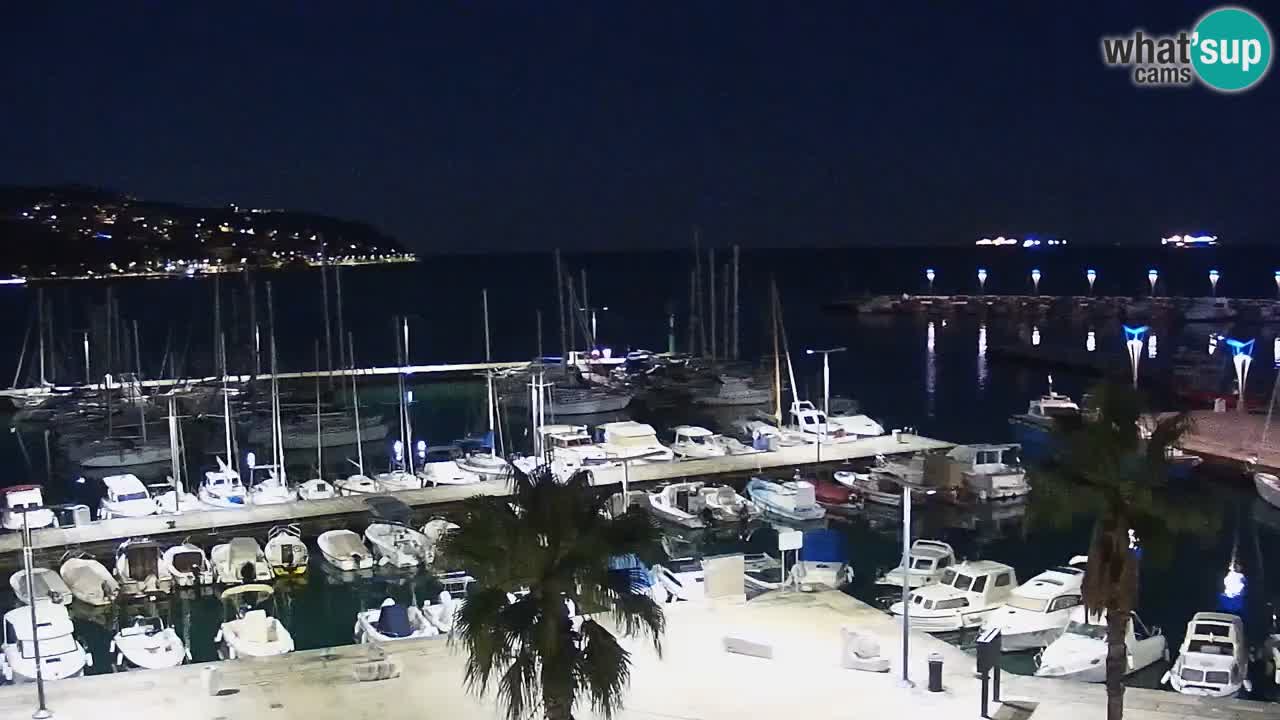 Camera en vivo Koper – puerto deportivo y paseo marítimo desde el Hotel Grand Koper