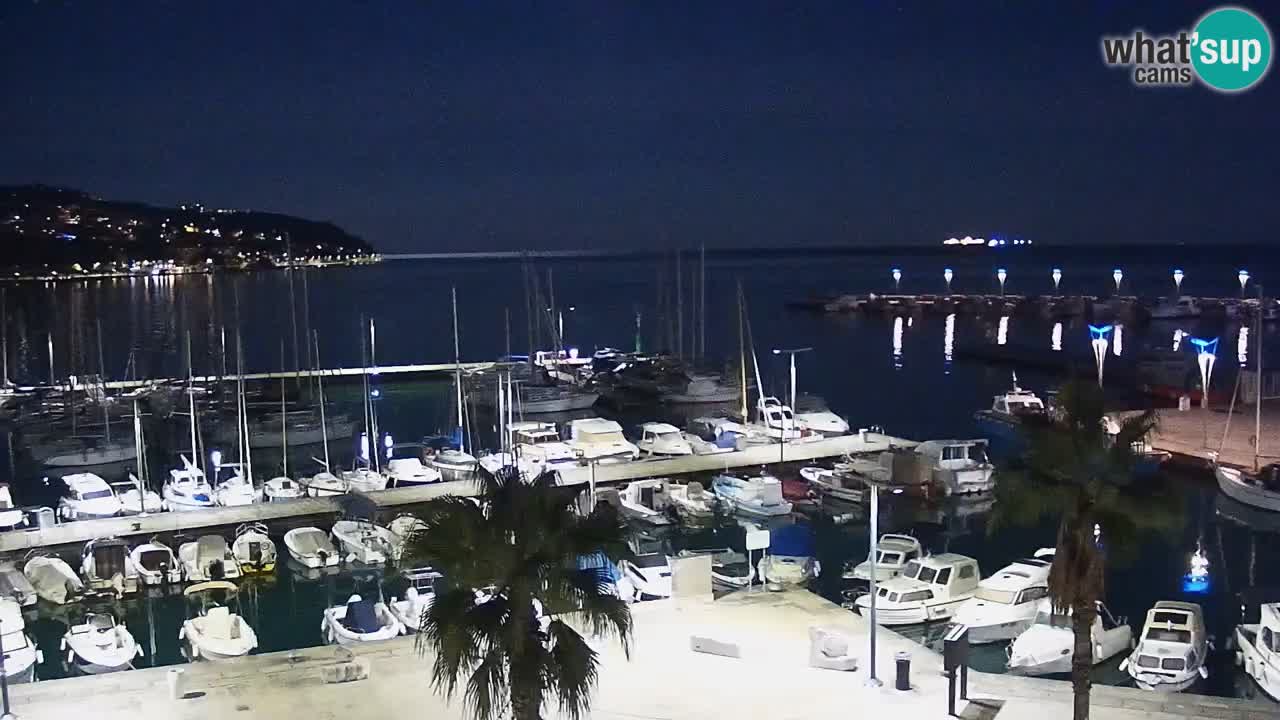 Camera en vivo Koper – puerto deportivo y paseo marítimo desde el Hotel Grand Koper