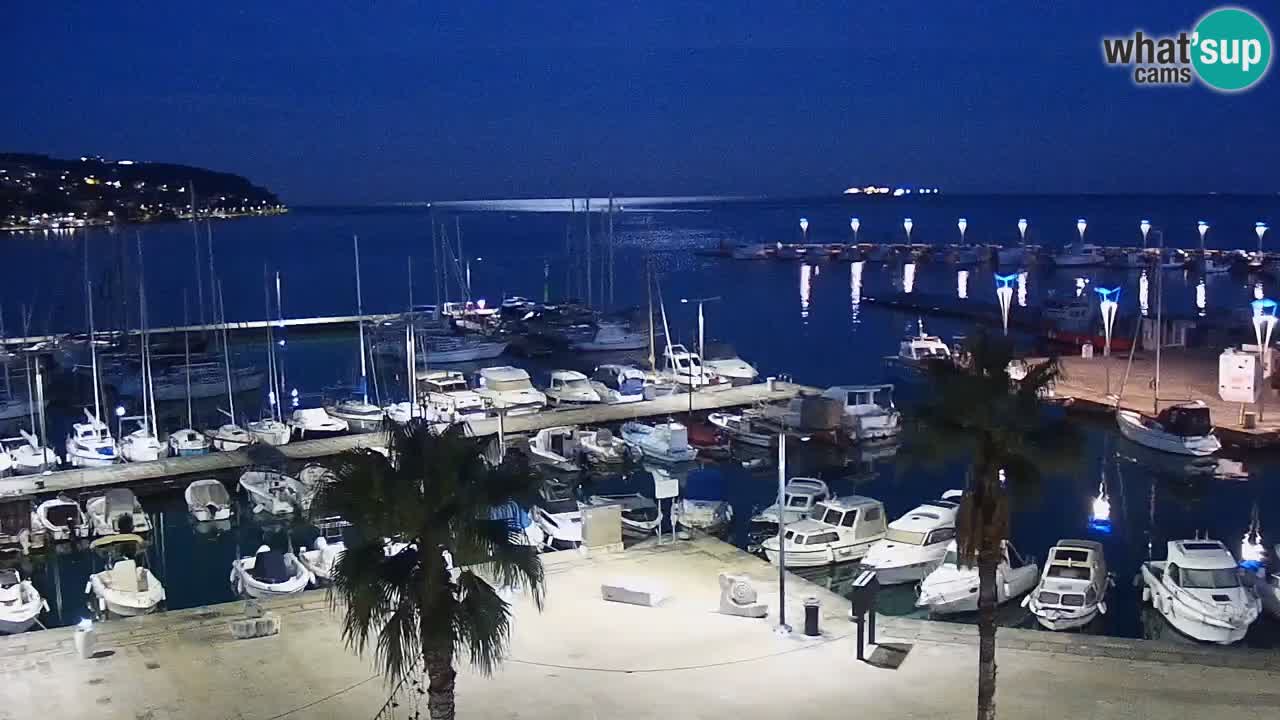 Camera en vivo Koper – puerto deportivo y paseo marítimo desde el Hotel Grand Koper