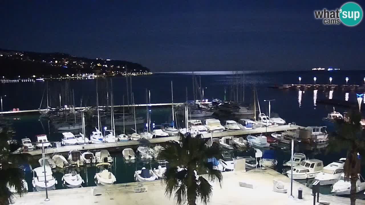 Spletna kamera Koper – Panorama na marino in promenado s Hotela Grand Koper