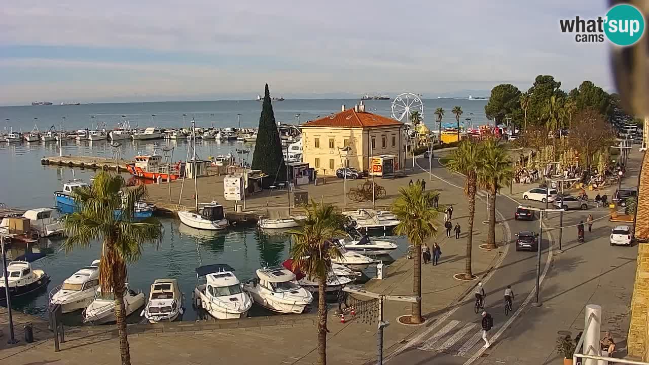Spletna kamera Koper – Panorama na marino in promenado s Hotela Grand Koper