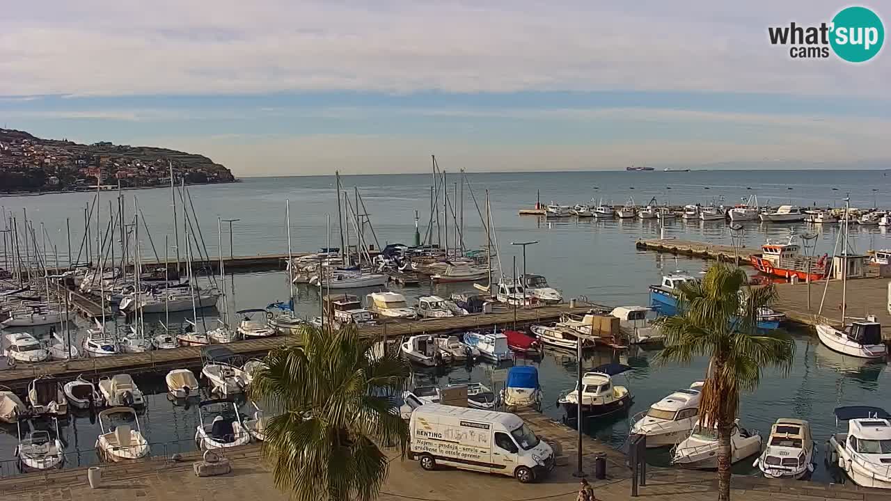 Camera en vivo Koper – puerto deportivo y paseo marítimo desde el Hotel Grand Koper