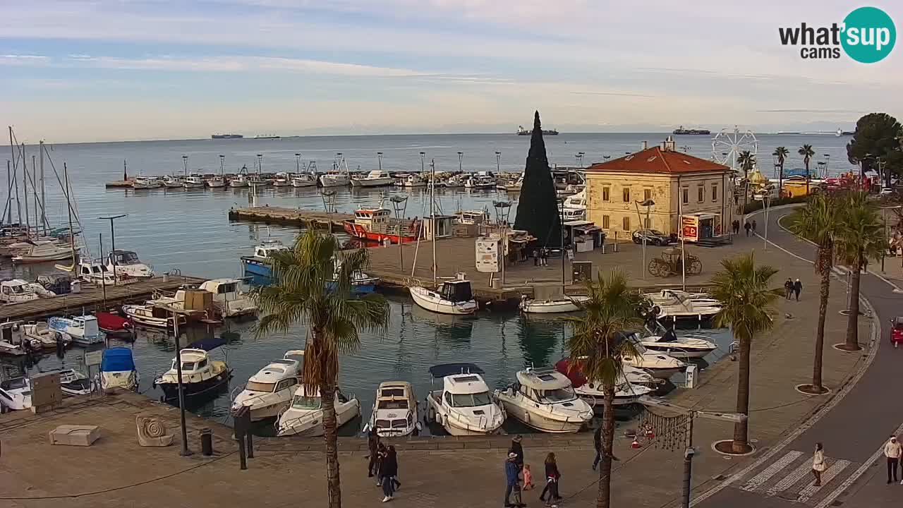 Spletna kamera Koper – Panorama na marino in promenado s Hotela Grand Koper