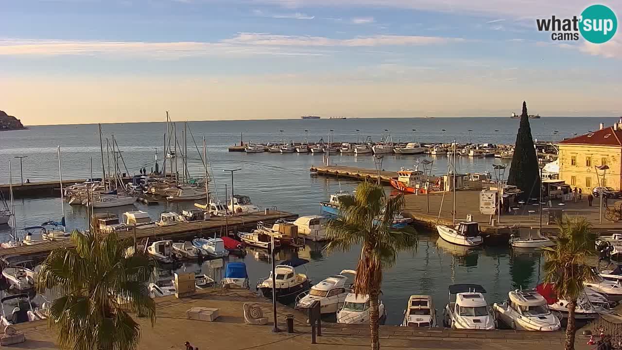 Spletna kamera Koper – Panorama na marino in promenado s Hotela Grand Koper