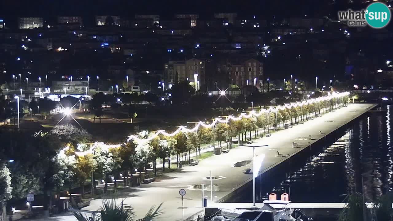 Webcam Koper – Panorama de la marina et de la promenade depuis le Grand Hotel Koper