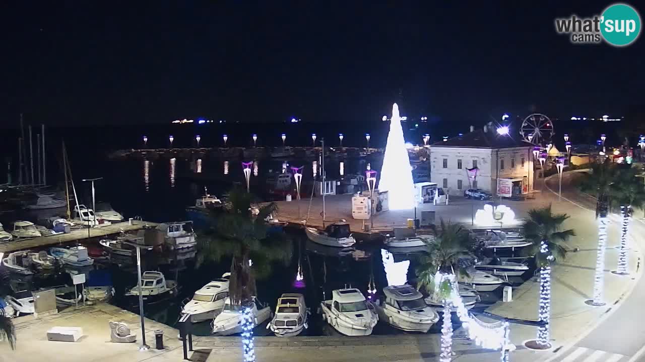 Webcam Koper – Panorama of the marina and promenade from the Grand Hotel Koper