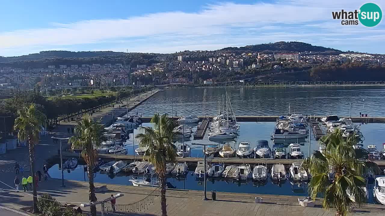 Webcam Koper – Panorama de la marina et de la promenade depuis le Grand Hotel Koper