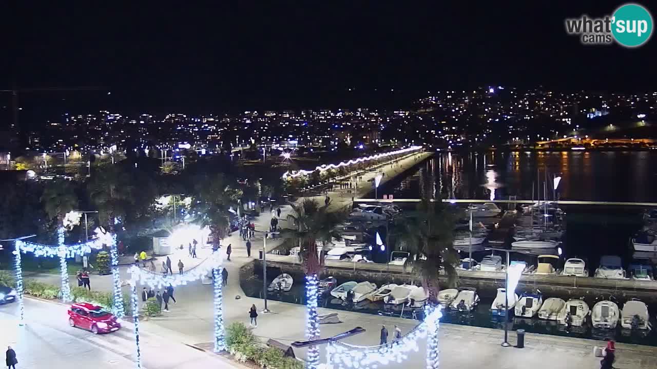 Webcam Koper – Panorama de la marina et de la promenade depuis le Grand Hotel Koper