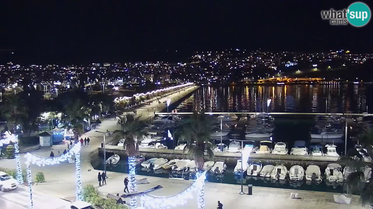 Webcam Koper – Panorama de la marina et de la promenade depuis le Grand Hotel Koper