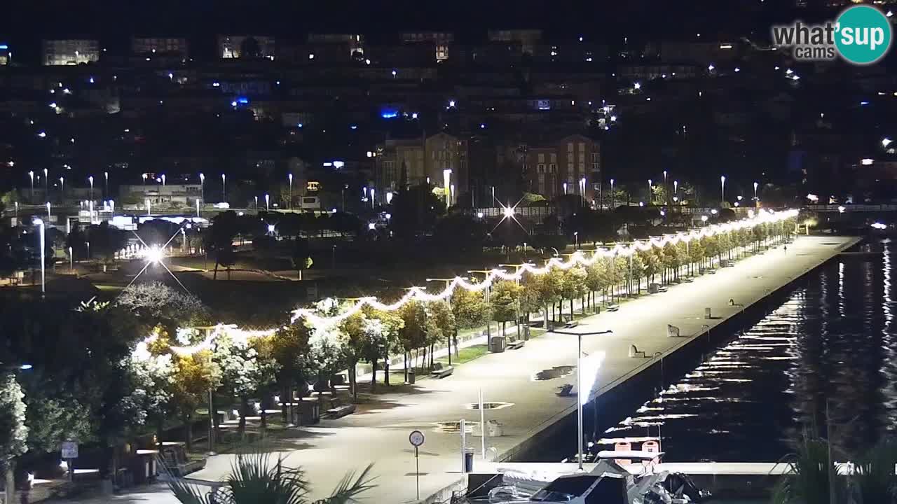 Webcam Koper – Panorama de la marina et de la promenade depuis le Grand Hotel Koper
