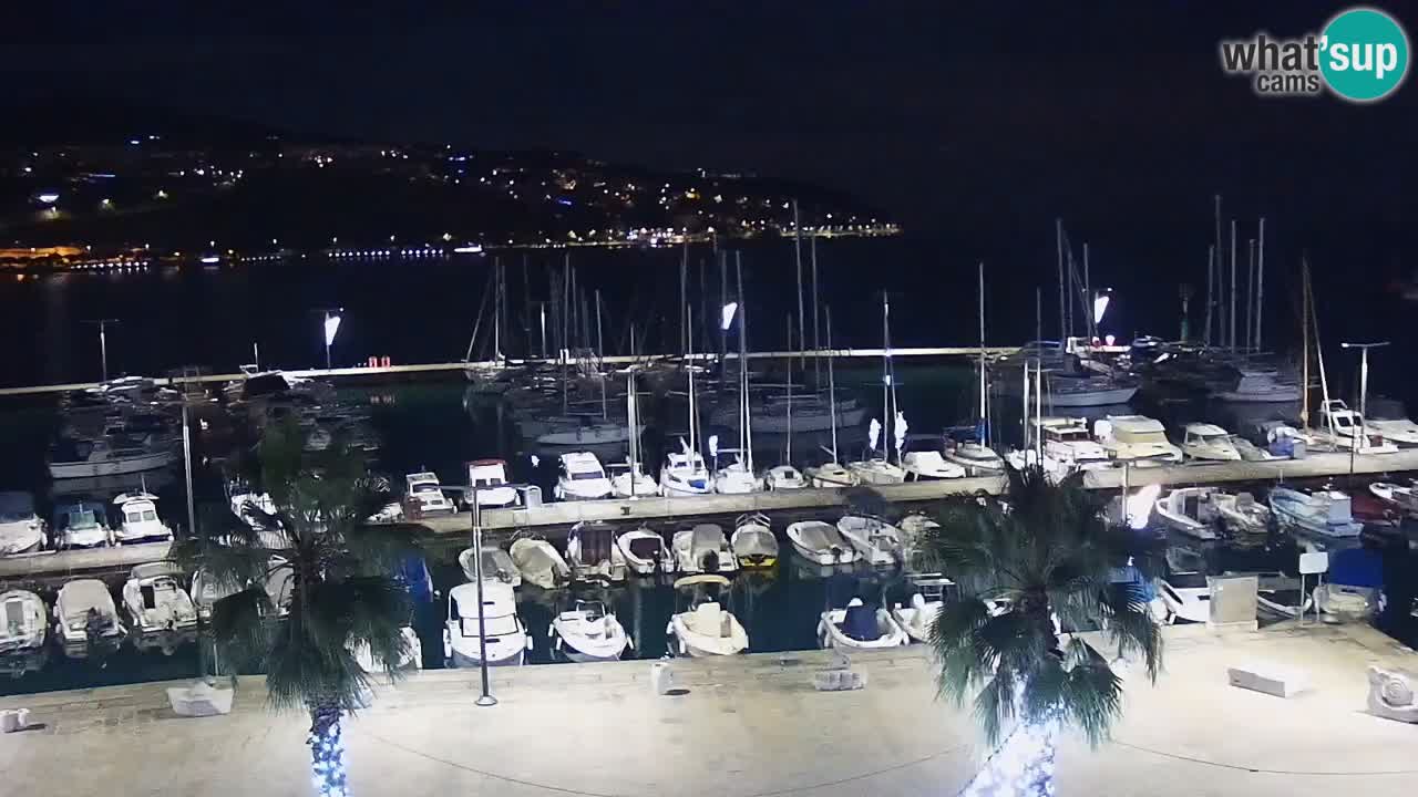 Webcam Koper – Panorama of the marina and promenade from the Grand Hotel Koper