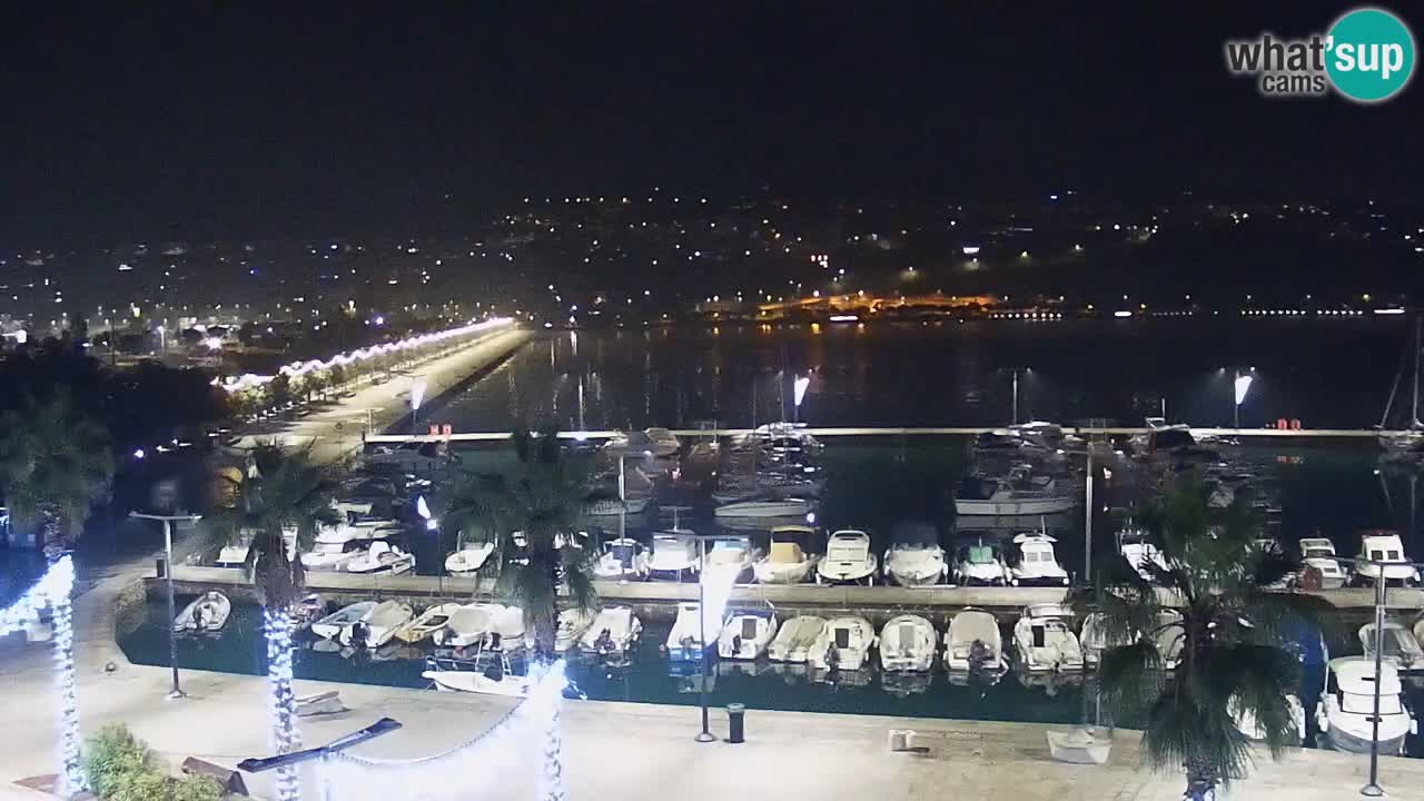 Spletna kamera Koper – Panorama na marino in promenado s Hotela Grand Koper