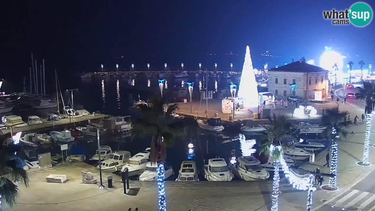 Webcam Koper – Panorama de la marina et de la promenade depuis le Grand Hotel Koper