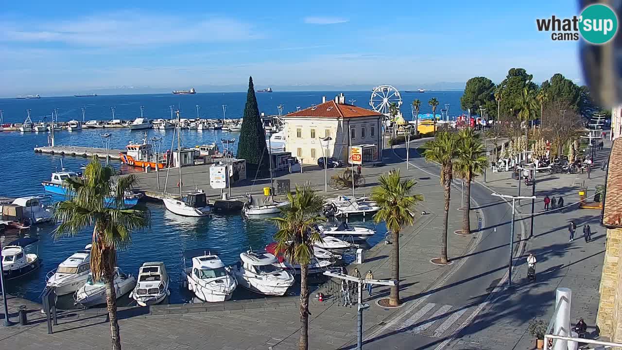 Webcam Capodistria – marina e lungo mare dall’Hotel Grand Koper