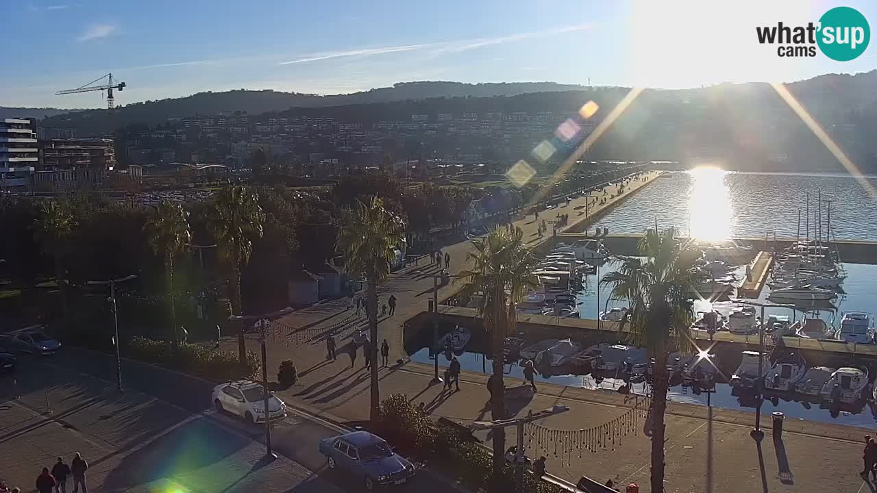 Webcam Capodistria – marina e lungo mare dall’Hotel Grand Koper