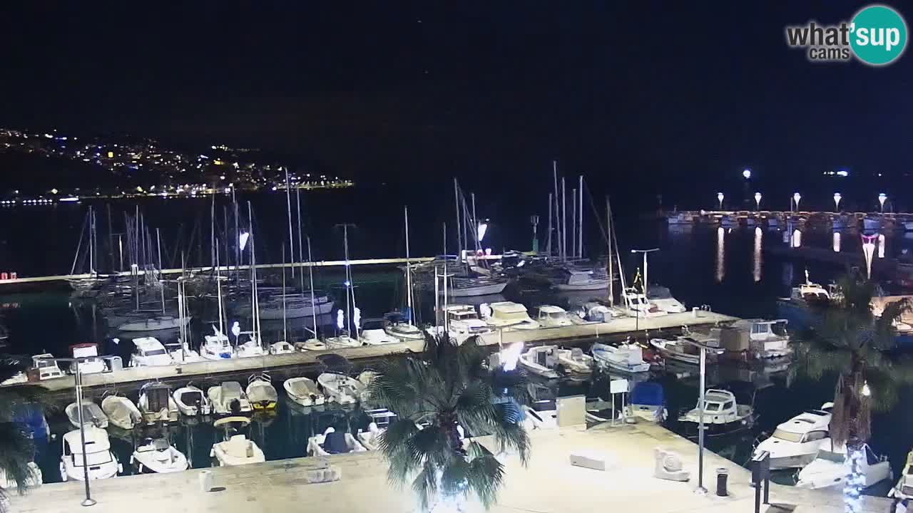Webcam Koper – Panorama of the marina and promenade from the Grand Hotel Koper
