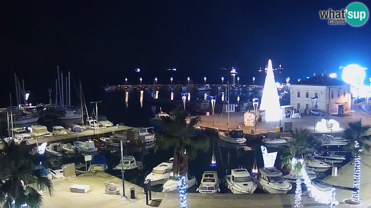 Webcam Koper – Panorama of the marina and promenade from the Grand Hotel Koper