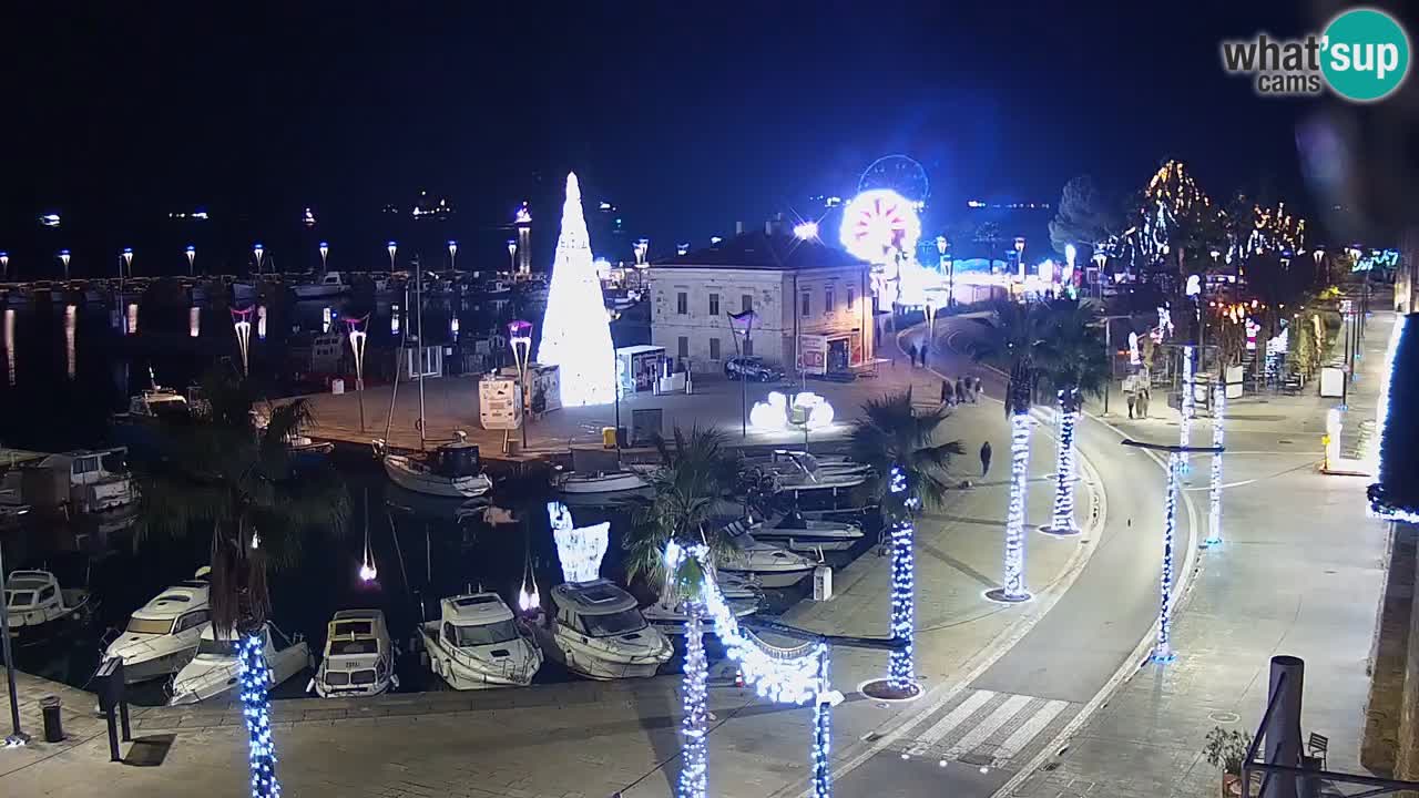 Webcam Koper – Panorama of the marina and promenade from the Grand Hotel Koper