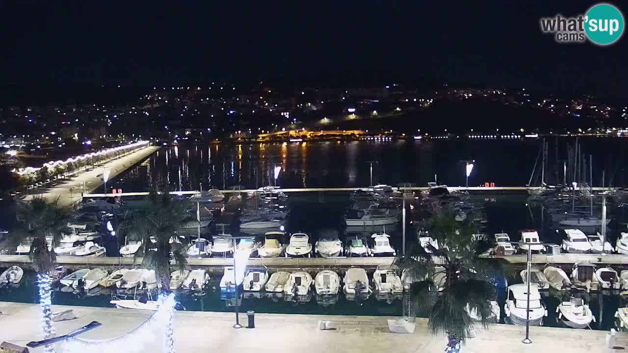 Spletna kamera Koper – Panorama na marino in promenado s Hotela Grand Koper