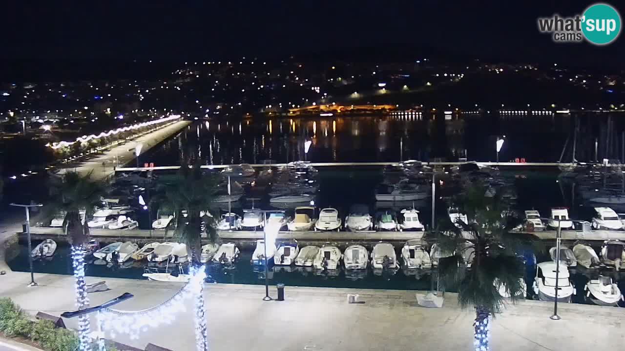 Webcam Koper – Panorama de la marina et de la promenade depuis le Grand Hotel Koper