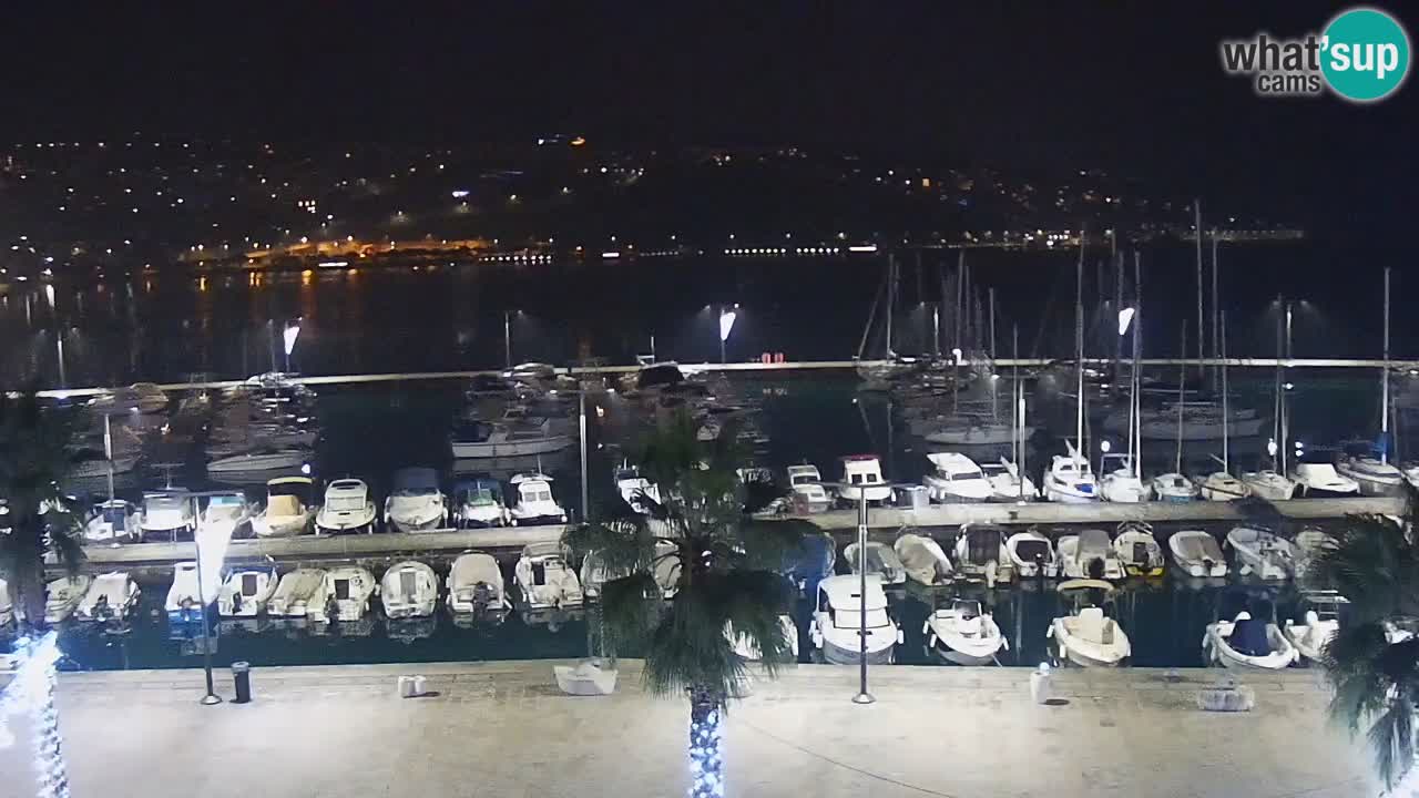 Webcam Koper – Panorama de la marina et de la promenade depuis le Grand Hotel Koper