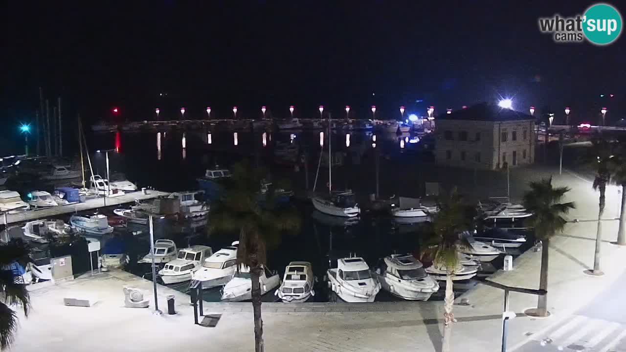 Camera en vivo Koper – puerto deportivo y paseo marítimo desde el Hotel Grand Koper