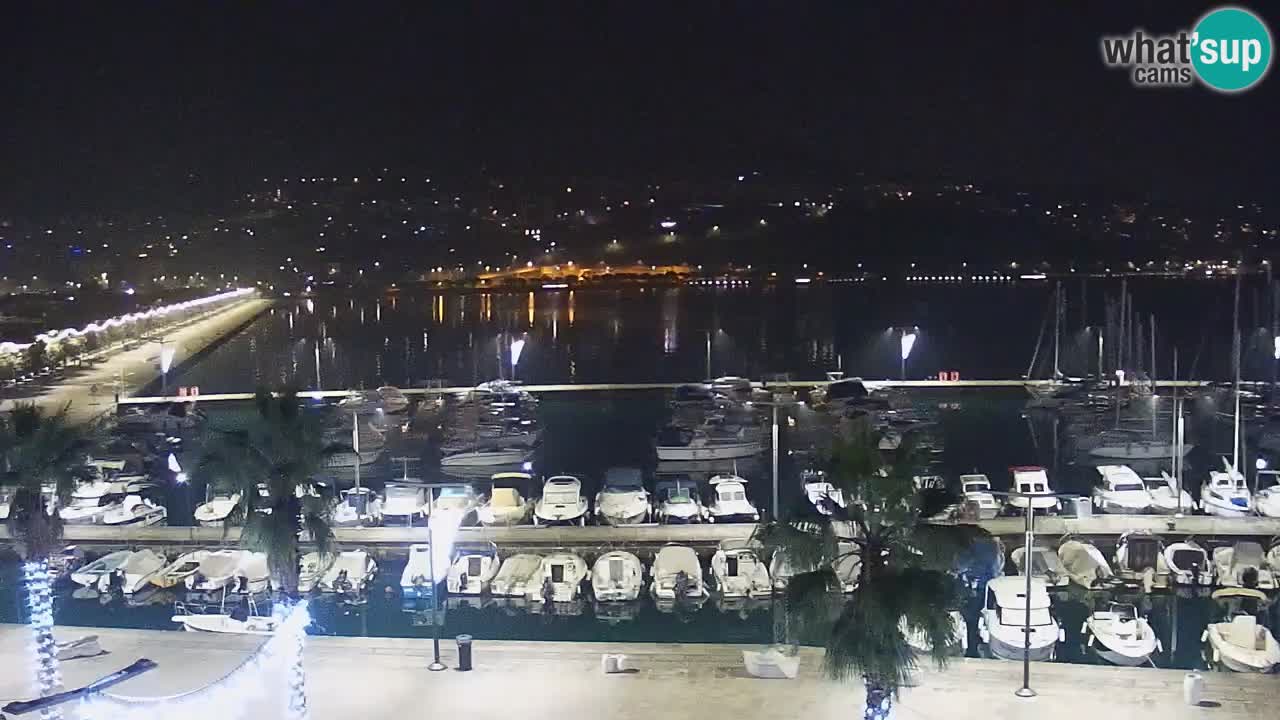 Spletna kamera Koper – Panorama na marino in promenado s Hotela Grand Koper