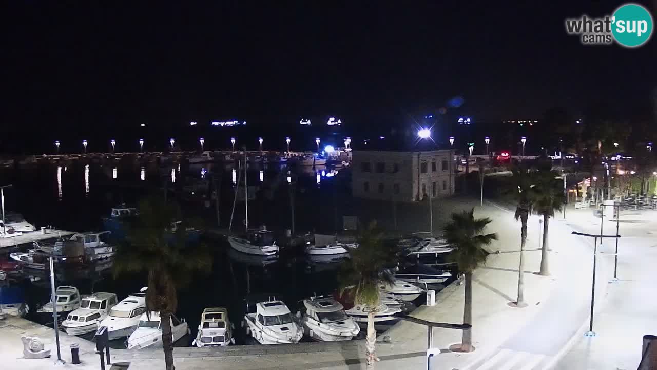 Webcam Koper – Panorama of the marina and promenade from the Grand Hotel Koper