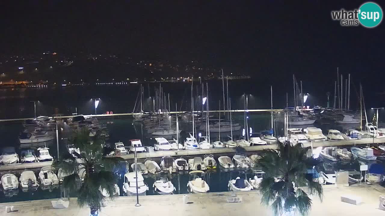 Webcam Koper – Panorama de la marina et de la promenade depuis le Grand Hotel Koper