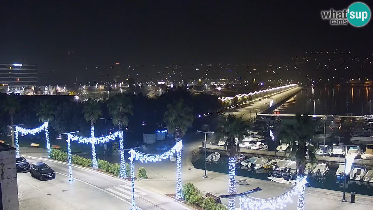 Camera en vivo Koper – puerto deportivo y paseo marítimo desde el Hotel Grand Koper