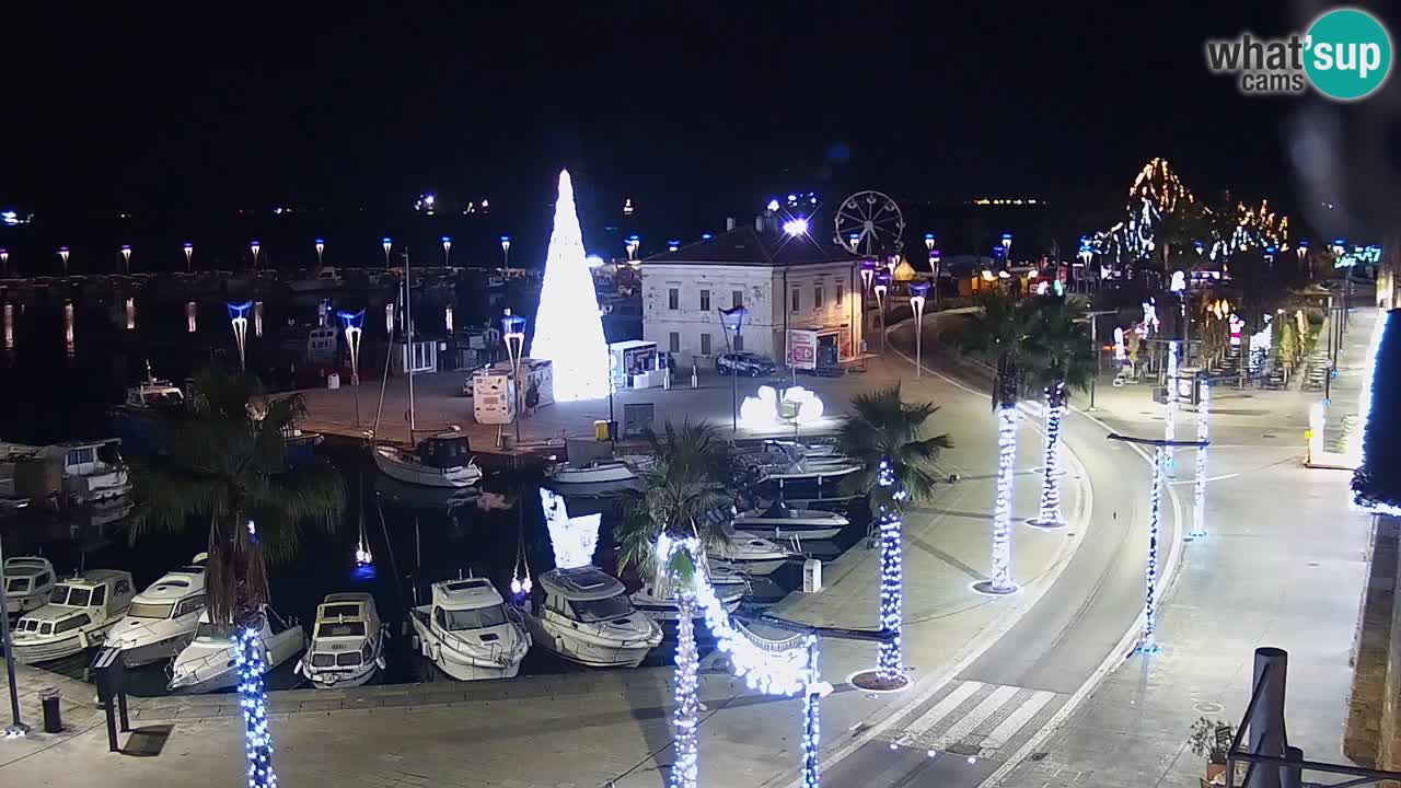 Webcam Koper – Panorama de la marina et de la promenade depuis le Grand Hotel Koper