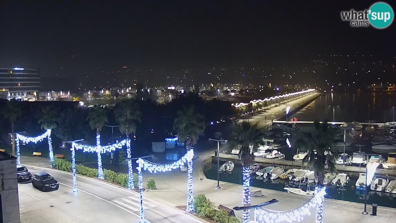 Spletna kamera Koper – Panorama na marino in promenado s Hotela Grand Koper