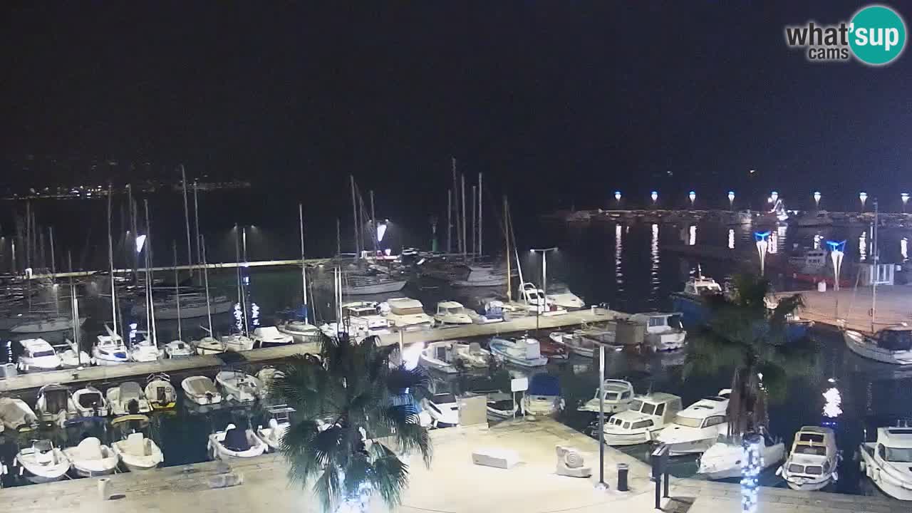 Webcam Koper – Panorama of the marina and promenade from the Grand Hotel Koper