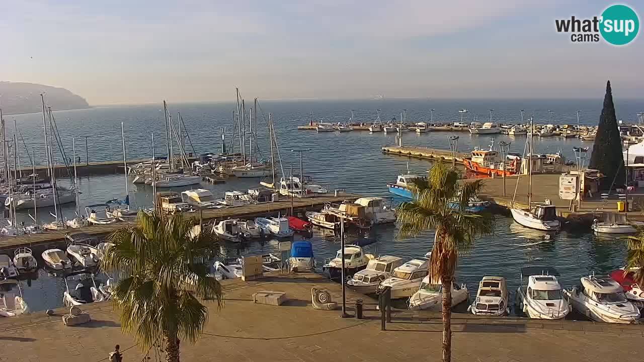 Camera en vivo Koper – puerto deportivo y paseo marítimo desde el Hotel Grand Koper