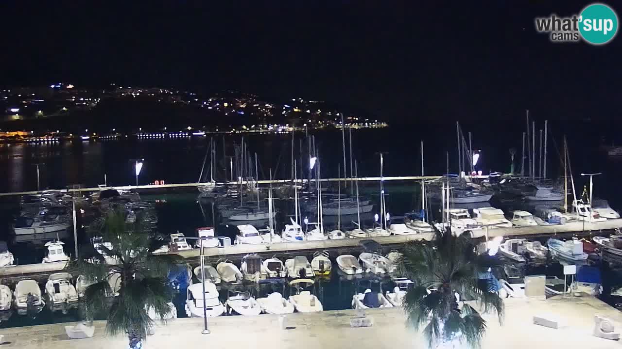 Webcam Koper – Panorama of the marina and promenade from the Grand Hotel Koper