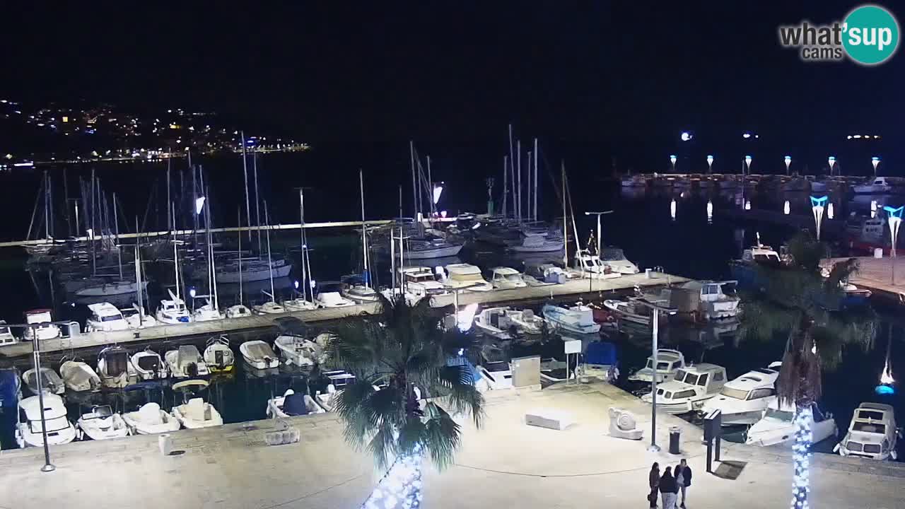 Webcam Koper – Panorama of the marina and promenade from the Grand Hotel Koper
