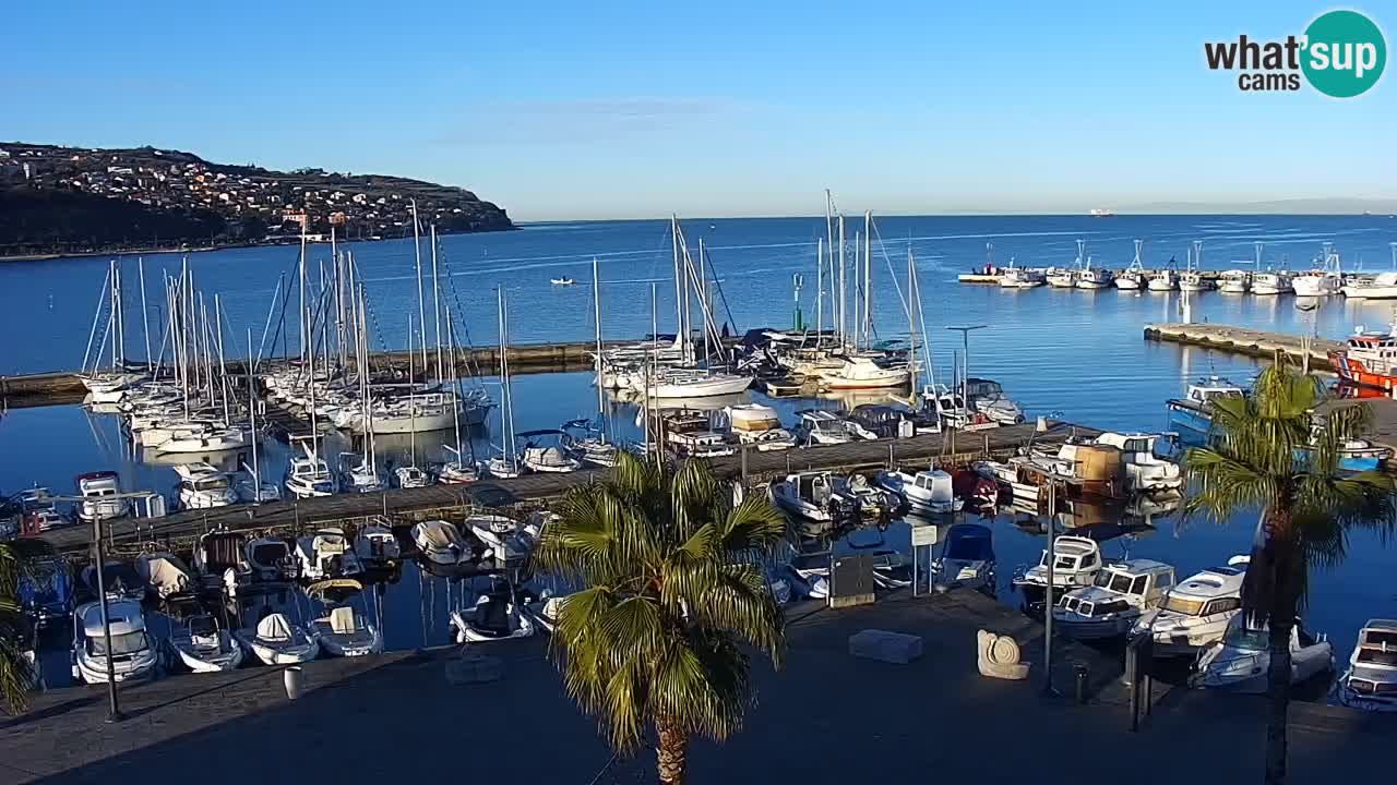 Spletna kamera Koper – Panorama na marino in promenado s Hotela Grand Koper