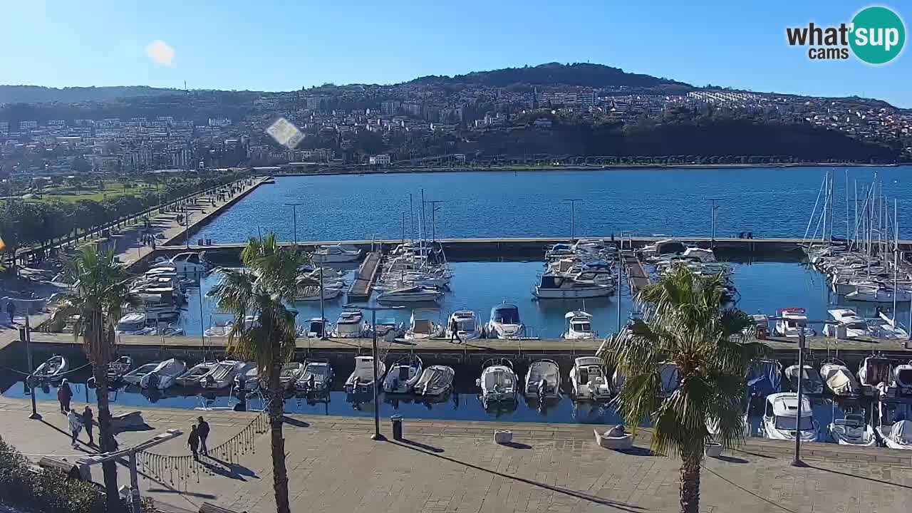 Camera en vivo Koper – puerto deportivo y paseo marítimo desde el Hotel Grand Koper