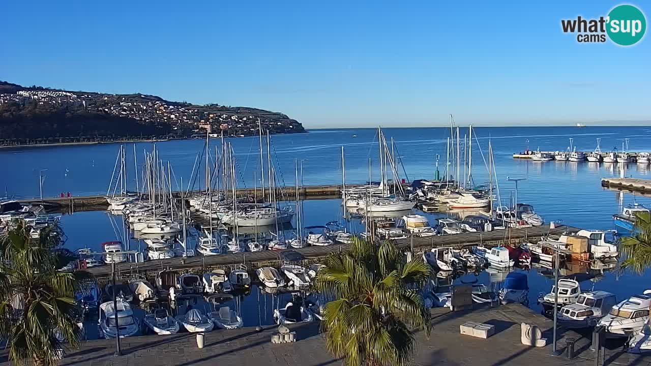 Spletna kamera Luka Koper v živo – Potniški terminal in tovorno pristanišče – Slovenija