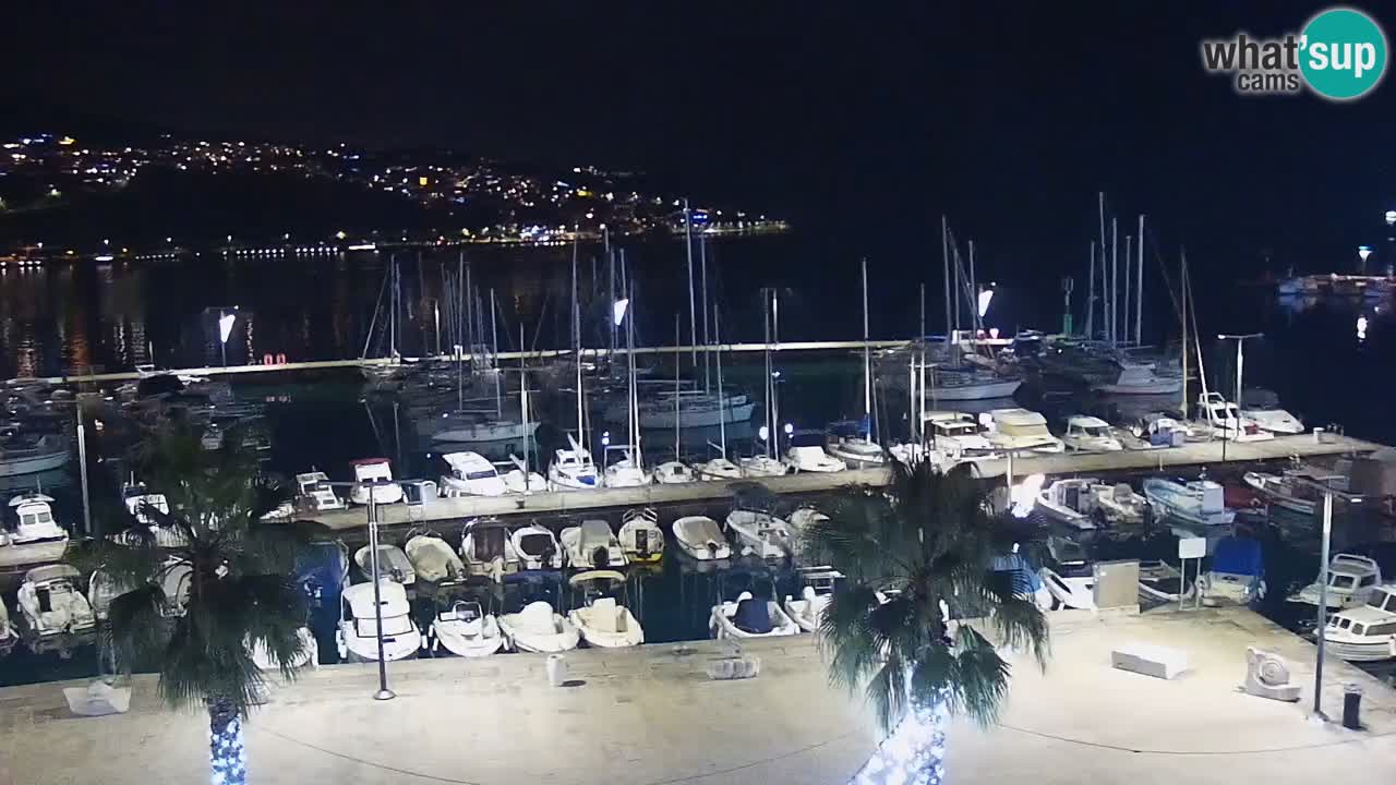 Webcam Koper – Panorama of the marina and promenade from the Grand Hotel Koper