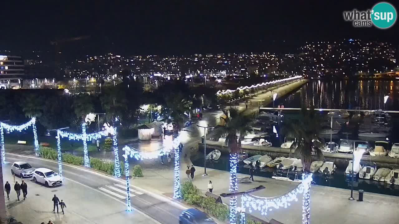 Webcam Koper – Panorama de la marina et de la promenade depuis le Grand Hotel Koper
