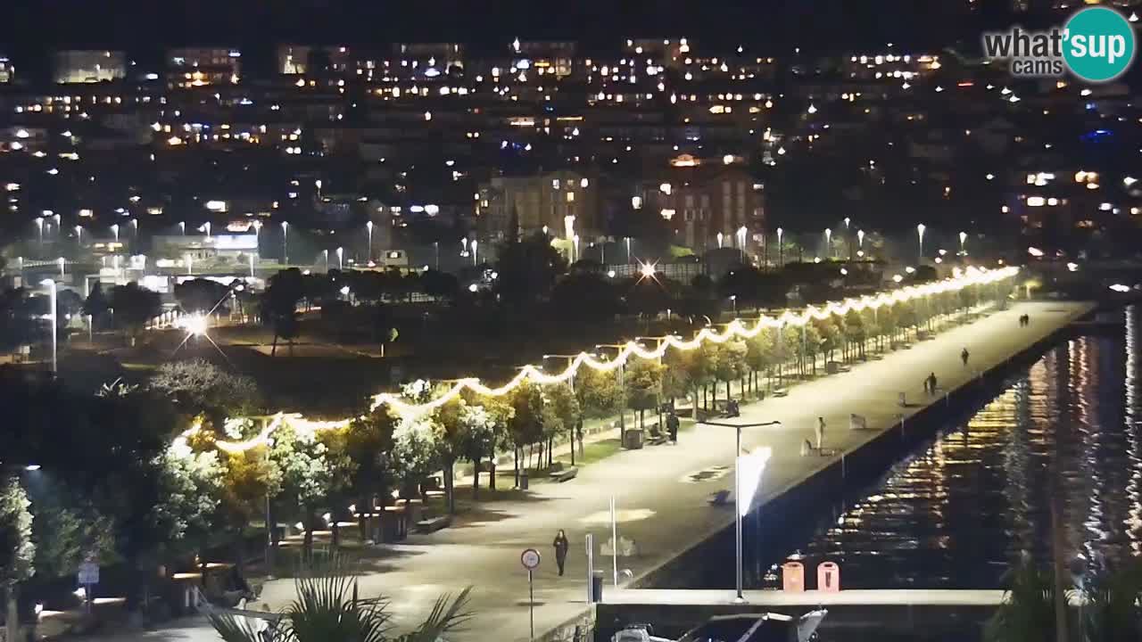 Webcam Koper – Panorama of the marina and promenade from the Grand Hotel Koper