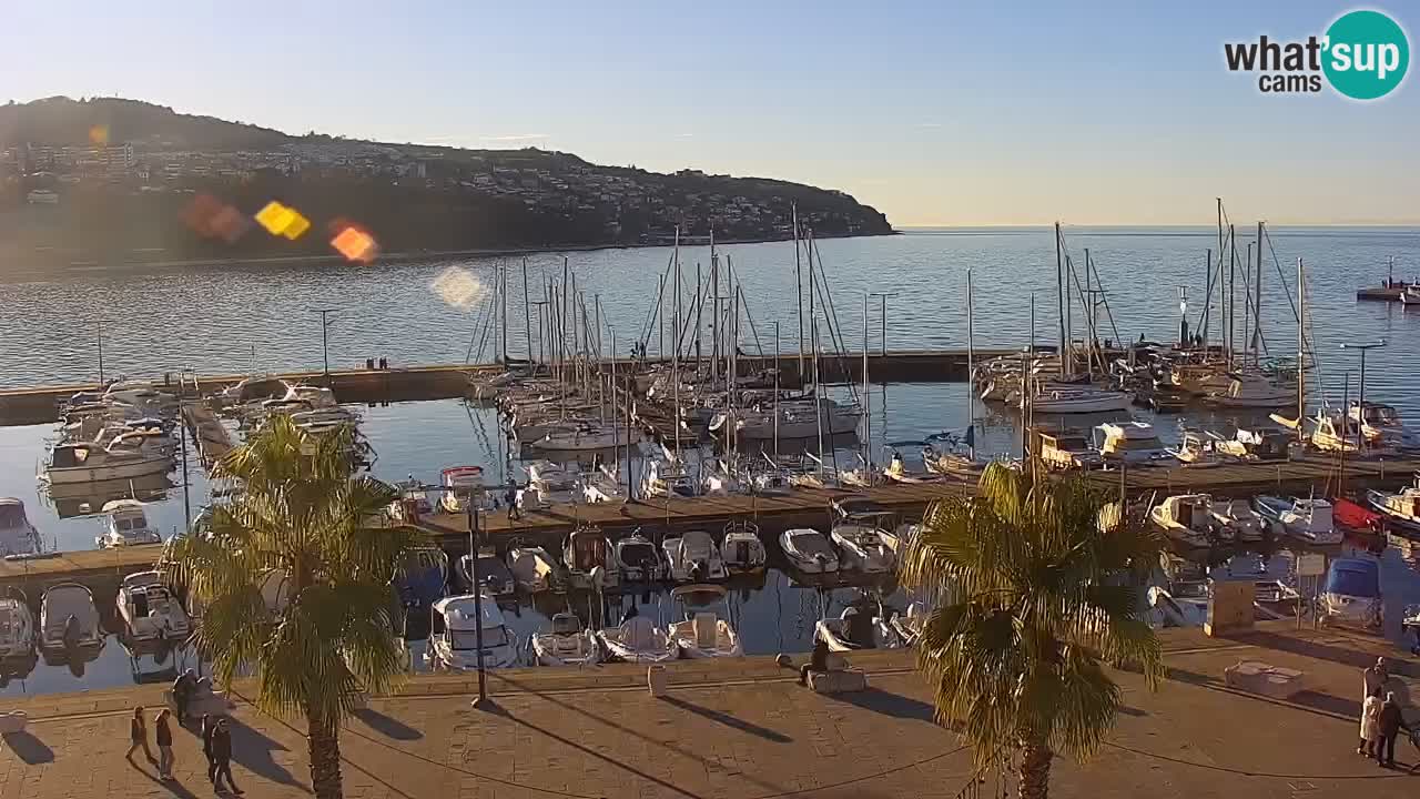 Spletna kamera Koper – Panorama na marino in promenado s Hotela Grand Koper