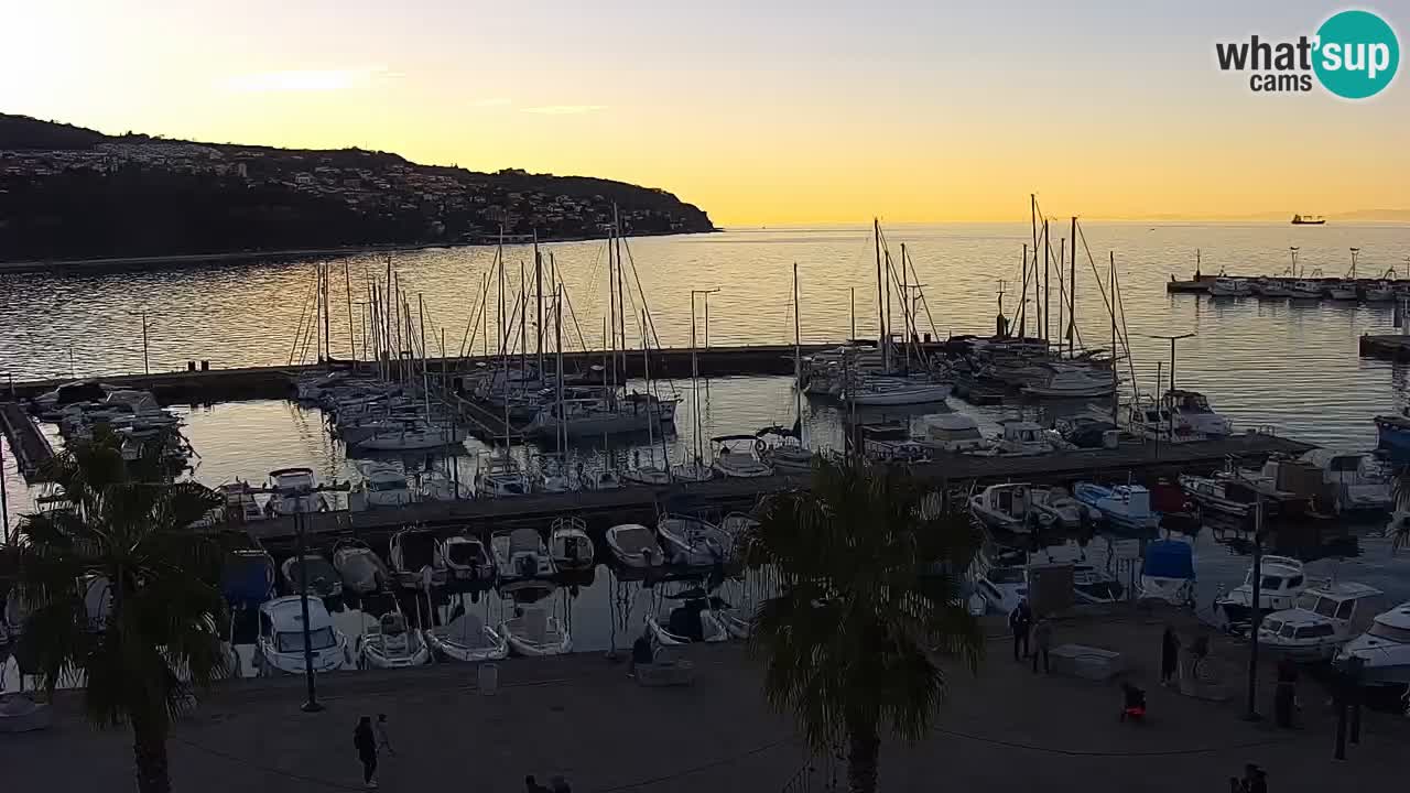 Camera en vivo Koper – puerto deportivo y paseo marítimo desde el Hotel Grand Koper