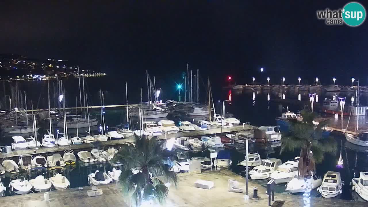 Webcam Koper – Panorama de la marina et de la promenade depuis le Grand Hotel Koper