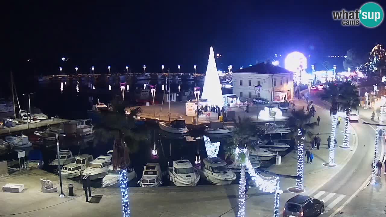 Webcam Koper – Panorama of the marina and promenade from the Grand Hotel Koper